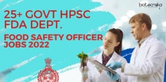 Food Safety Officer Jobs 2022 at Govt HPSC FDA Dept