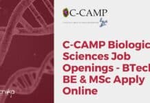 C-CAMP Biological Sciences Job Openings – BTech, BE & MSc Apply Online C-CAMP Biology Jobs 2022