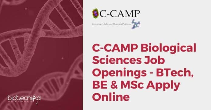 C-CAMP Biology Jobs 2022