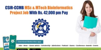 CCMB Bioinformatics Job 2022