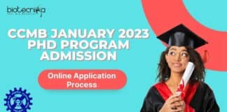CCMB PhD Admission 2023