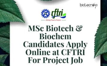 CFTRI MSc Project Job