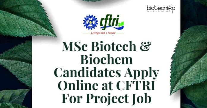 CFTRI MSc Project Job