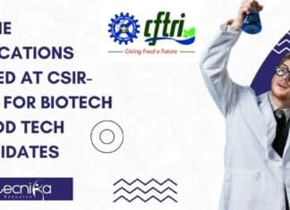 CFTRI MTech Biotech Job