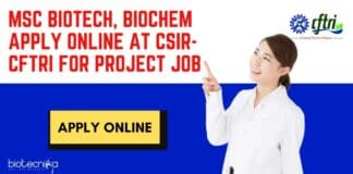 CFTRI Project Vacancy Available