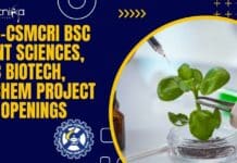 CSIR-CSMCRI BSc Plant Sciences, MSc Biotech, Biochem Project Job Openings CSIR-CSMCRI BSc Plant Sciences