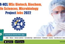 CSIR-NCL MSc Biotech, Biochem, Life Sciences, Microbiology Project Jobs 2022 CSIR-NCL Project Vacancies