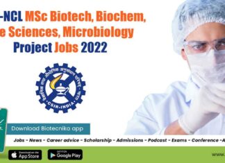 CSIR-NCL Project Vacancies