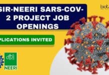 CSIR-NEERI SARS-CoV-2 Project Job Openings, Applications Invited CSIR-NEERI Project Job