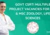 Govt CSRTI Multiple Project Vacancies For BSc & MSc Zoology, Life Sciences CSRTI Jobs 2022 Projects