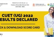 CUET UG 2022 Results Declared