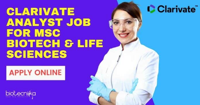 Clarivate Analyst Job