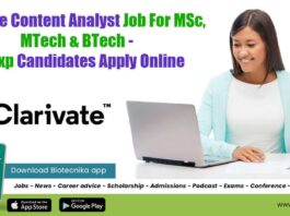 Clarivate Content Analyst Vacancy, 0-2 Exp Candidates Apply Online