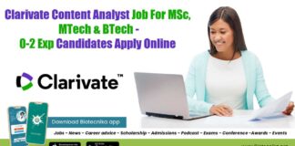 Clarivate Content Analyst Vacancy, 0-2 Exp Candidates Apply Online