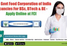 600+ Govt Food Corporation of India Vacancies For BSc, BTech & BE – Apply Online at FCI FCI Jobs 2022