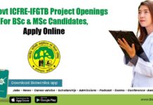 15+ Govt ICFRE-IFGTB Project Openings For BSc & MSc Candidates, Apply Online Govt ICFRE Job Openings