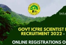 Govt ICFRE Scientist B Recruitment 2022 – Online Registrations Open Govt ICFRE Scientist Recruitment