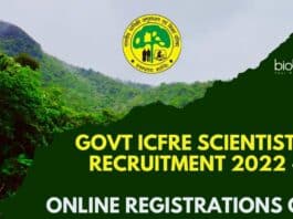 Govt ICFRE Scientist Recruitment