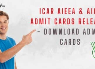 ICAR Exam 2022 Admit Cards