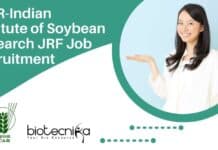 ICAR-Indian Institute of Soybean Research JRF Job Recruitment ICAR-IISR JRF Job Recruitment