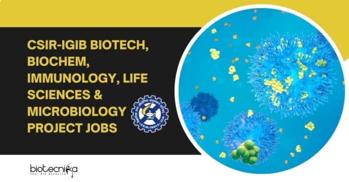 IGIB Research Vacancies 2022