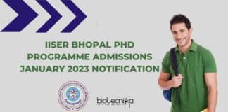 IISER Bhopal Admissions 2023