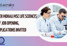 IISER Mohali MSc Life Sciences JRF Job Opening, Applications Invited IISER Mohali MSc JRF
