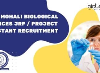 IISER Mohali Research Posting For Biological Sciences