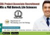 IISc-MCBL Project Associate Recruitment For MSc & PhD Biotech, Life Sciences IISc Jobs 2022