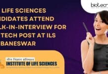 BSc Life Sciences Candidates Attend Walk-In-Interview For Lab Tech Post at ILS Bhubaneswar ILS BSc Job