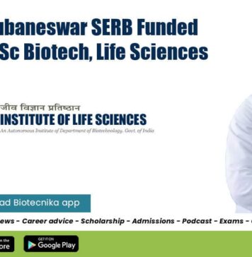 Govt ILS Bhubaneswar SERB Funded JRF Job For MSc Biotech, Life Sciences ILS Research Fellow Vacancy