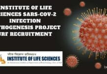 Institute of Life Sciences SARS-CoV-2 Infection Pathogenesis Project JRF Recruitment ILS Research Project Vacancy