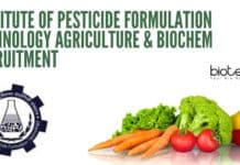 Institute of Pesticide Formulation Technology Agriculture & Biochem Recruitment IPFT Agriculture Jobs - Biochem Attend Walk-In-Interview