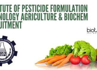 IPFT Agriculture Jobs - Biochem Attend Walk-In-Interview