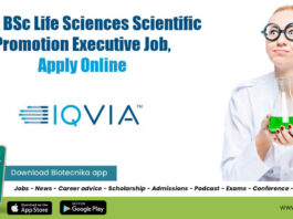 IQVIA BSc Job Vacancy