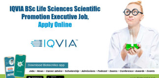 IQVIA BSc Job Vacancy