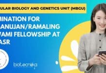 Nomination for Ramanujan/Ramalingaswami Fellowship at JNCASR – Molecular Biology and Genetics Unit (MBGU) JNCASR Nomination for Ramanujan