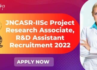JNCASR Vacancies For PhD