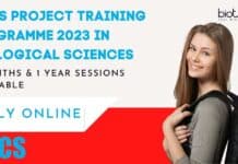 NCCS Project Training Programme 2023 In Biological Sciences, 6 Months & 1 Year Sessions Available NCCS Project Training 2023