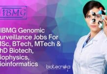 NIBMG Genomic Surveillance Jobs For MSc, BTech, MTech & PhD Biotech, Biophysics, Bioinformatics NIBMG Research Jobs Latest