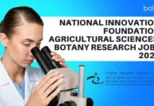 National Innovation Foundation Agricultural Sciences, Botany Research Jobs 2022 NIF Job Openings 2022