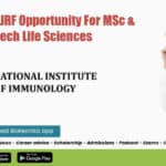 NII Project JRF Opportunity For MSc & MTech Life Sciences NII Project Vacancy JRF