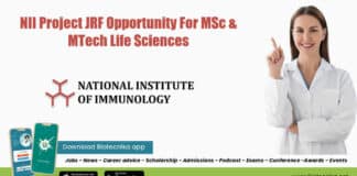 NII Project Vacancy JRF