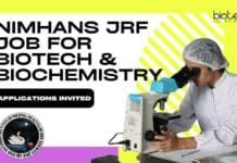 NIMHANS JRF Job For Biotech & Biochemistry – Applications Invited NIMHANS JRF Job Opening