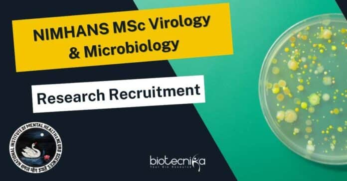 NIMHANS Virology JRF Job