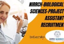 NIRRCH Biological Sciences Project Assistant Recruitment, Apply Online NIRRCH Biological Sciences Project