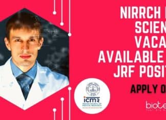 NIRRCH Life Sciences Vacancy