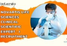 Novartis Life Sciences Clinical Scientific Expert – I Recruitment Novartis Clinical Scientific Expert