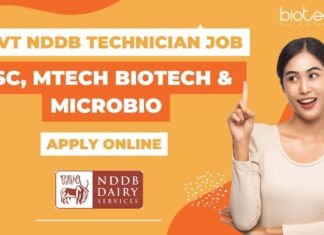 Govt NDDB Vacancy For Biotech, Microbiology For MSc & MTech