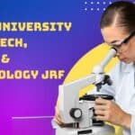 Panjab University MSc Biotech, Biochem & Microbiology JRF Job Panjab University JRF Vacancy